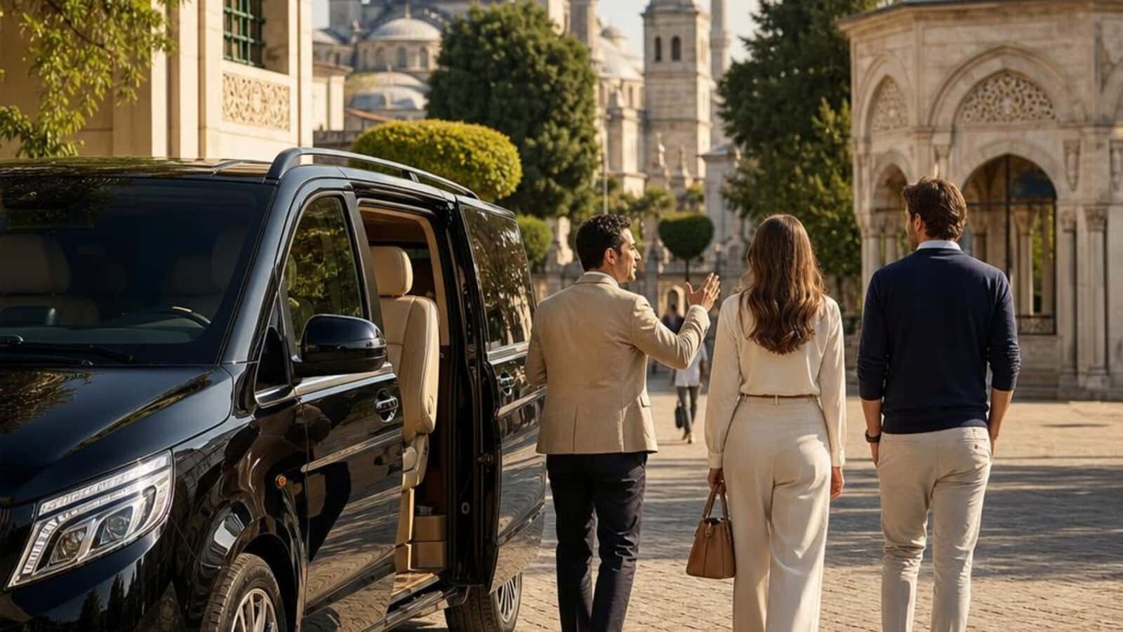 İstanbul’un tarihi dokusunda özel günübirlik tur için hazır VIP araç.